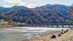 渡月橋と嵐山