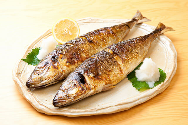鯵の塩焼き
