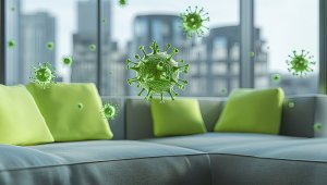 ウィルス浮遊イメージ