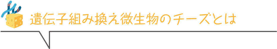 遺伝子組み換え微生物のチーズとは